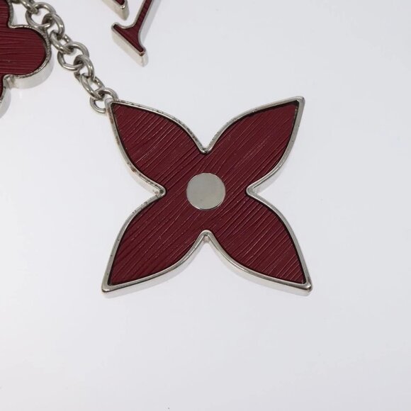 LOUIS VUITTON Epi Bijusac Fleur Deux Charm metal Red - Picture 7 of 8